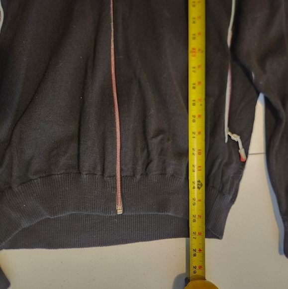 ERMENEGILDO ZEGNA 100% Wool Black Long Sleeve Full Zip Sweater Mens Size Medium - Picture 7 of 11